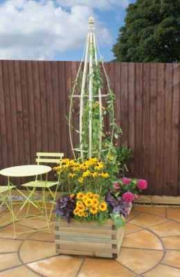 NEW COCOON FLOWERBELL WOODEN PRESSURE TREATED (0.3 x 0.3 x 2.2m)